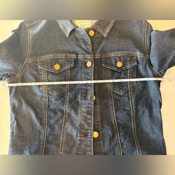 OPAQUE.CLIP Dark Denim Jean Jacket Japanese 40/L Button Front - Picture 8 of 10